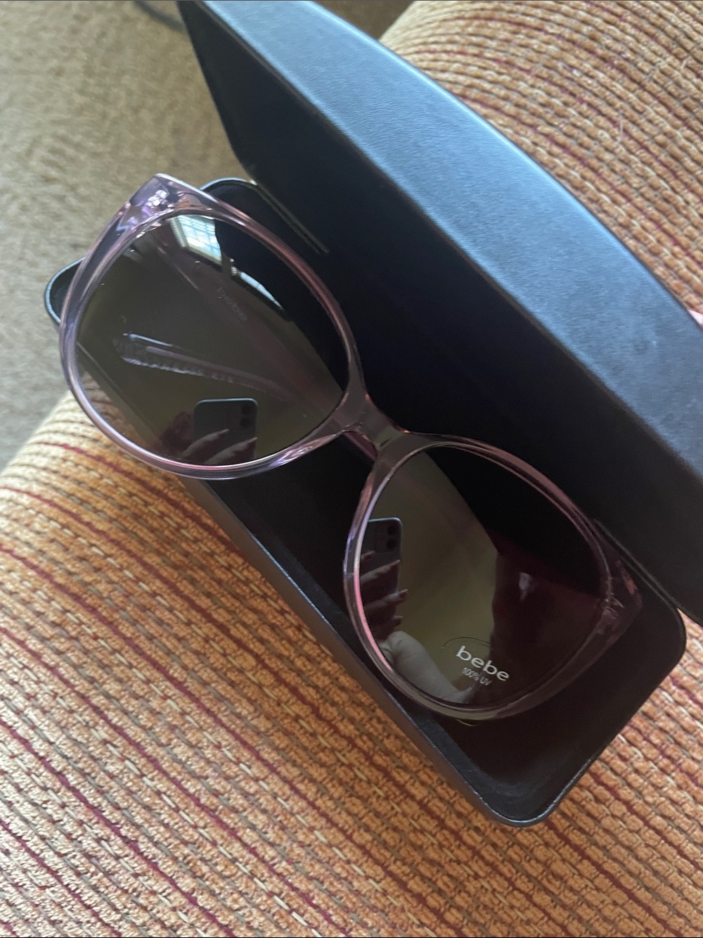 new bebe purple Oversized Women's Sunglasses